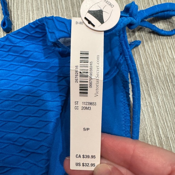 Victoria’s Secret Blue Textured Bikini Set - Picture 2 of 6